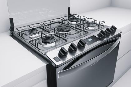 Imagem de Fogão Brastemp 5 Bocas De Embutir Cor Inox Com Turbo Chama E Touch Timer - BYS5PCR