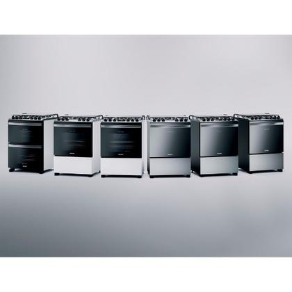 Imagem de Fogão Brastemp 5 Bocas De Embutir Cor Inox Com Turbo Chama E Touch Timer - BYS5PCR