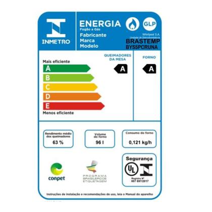 Imagem de Fogão Brastemp 5 Bocas De Embutir Cor Inox Com Turbo Chama E Touch Timer - BYS5PCR