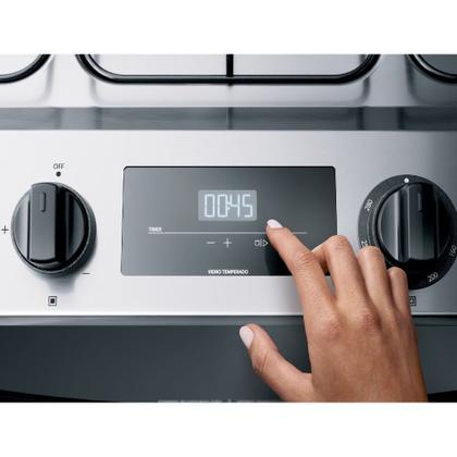 Imagem de Fogão Brastemp 5 Bocas De Embutir Cor Inox Com Turbo Chama E Touch Timer - BYS5PCR