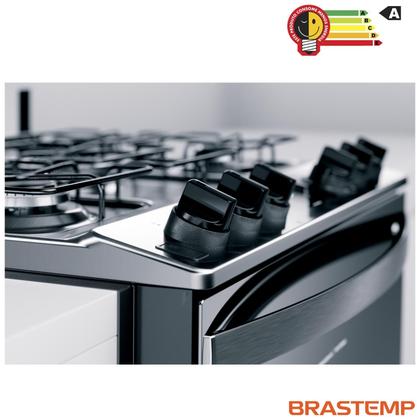 Imagem de Fogão Brastemp 5 Bocas de Embutir Inox com Turbo Chama e Touch Timer BYS5PCR