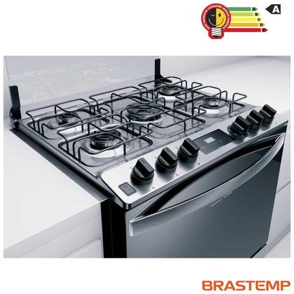 Imagem de Fogão Brastemp 5 Bocas de Embutir Inox com Turbo Chama e Touch Timer BYS5PCR
