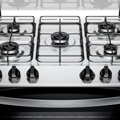 Imagem de Fogão Brastemp 5 Bocas Mesa Inox BFS5NDB Branco Bivolt