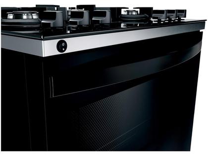 Fogão Brastemp 5 Bocas Preto com Turbo Chama - Mesa de Vidro BFS5VCEUNA Imagem de Fogão Brastemp 5 Bocas Preto com Turbo Chama