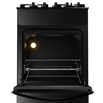 Imagem de Fogão Brastemp Piso 4 Bocas com Mesa de Vidro e Grades Duplas de Ferro Fundido Preto Bivolt BFO4VAE