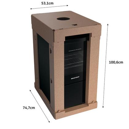 Imagem de Fogão Brastemp Piso 4 Bocas com Mesa de Vidro e Grades Duplas de Ferro Fundido Preto Bivolt BFO4VAE