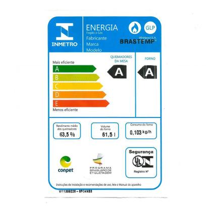 Imagem de Fogão Brastemp Piso 4 Bocas Duas Prateleiras Ajustáveis Inox Bivolt BFO4NBR