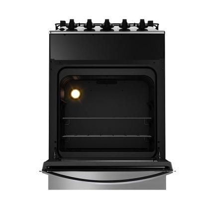 Imagem de Fogão Brastemp Piso 4 Bocas Duas Prateleiras Ajustáveis Inox Bivolt BFO4NBR