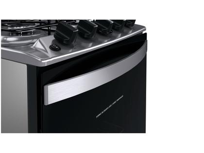 Imagem de Fogão Brastemp Piso 4 Bocas Duas Prateleiras Ajustáveis Inox Bivolt BFO4NBR