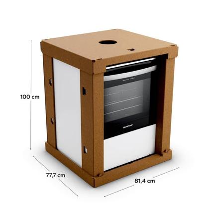 Imagem de Fogão Brastemp Piso 5 Bocas Branco com Botões Removíveis e Aro Protetor Bivolt