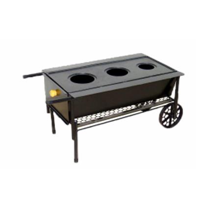 Imagem de Fogão Churrasqueira Mineiro Chapa 03 Furo Grelha 80X60X38Cm