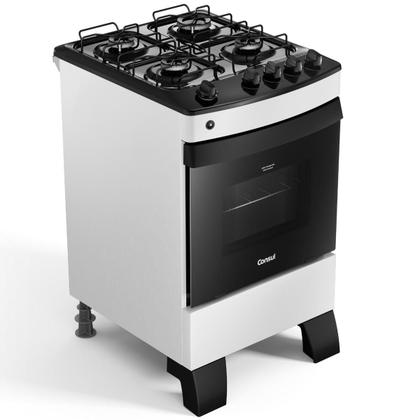 Imagem de Fogão Consul 4 bocas Branco com mesa esmaltada - CFO4ZAB