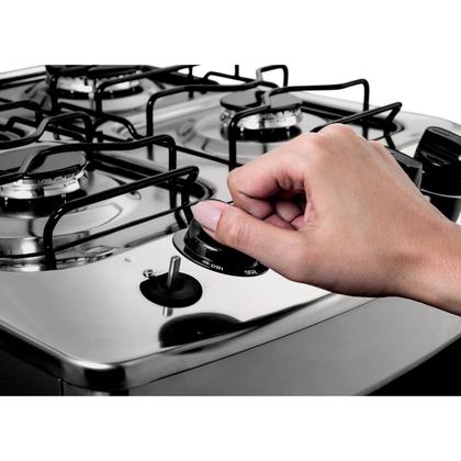 Imagem de Fogão Consul 4 bocas cor Inox com acendimento automático - CFO4NAR