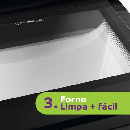 Imagem de Fogão Consul 4 bocas cor Inox com mesa de vidro e grade de ferro fundido - CFO4VAR