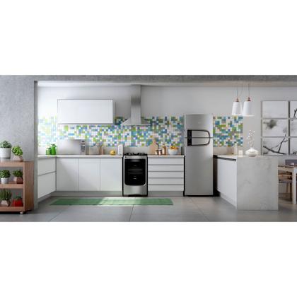 Imagem de Fogão Consul 4 bocas cor Inox com mesa de vidro e grade de ferro fundido - CFO4VAR