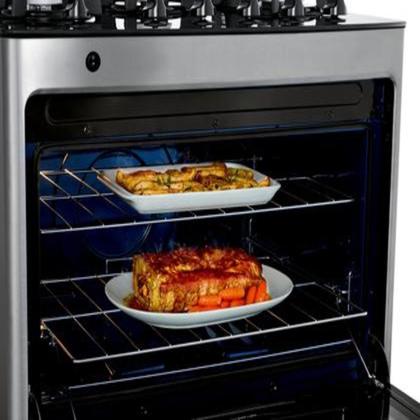 Imagem de Fogão Consul 5 Bocas Com Mesa De Vidro e Trempe De ferro fundido Inox CFS5VAR Bivolt