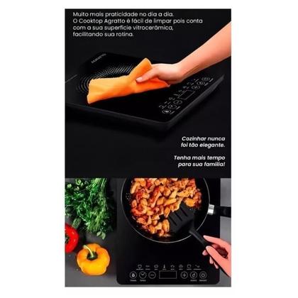 Imagem de Fogão Cooktop 1 Boca Agratto ACKI01I Indução Portátil Painel Touch Preto