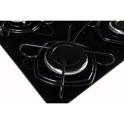 Imagem de Fogão Cooktop 4 Bocas a Gás Ultra Chama 127V/220V Bivolt Acendimento Automático Vidro Temperado Braslar