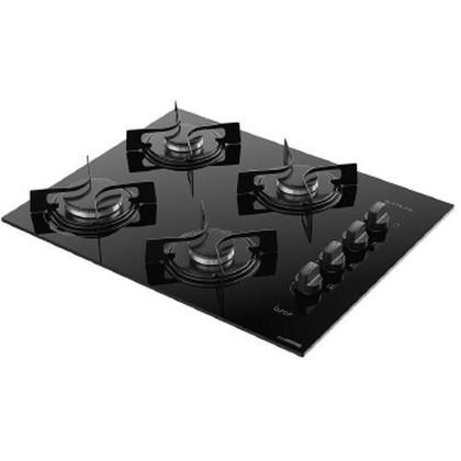 Imagem de Fogão Cooktop 4 Bocas Atlas Utop Vidro Temperado - Preto