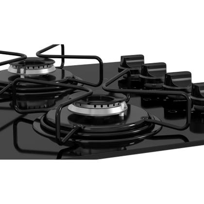 Imagem de Fogão Cooktop 4 Bocas Itatiaia Essencial a Gás Vidro Temperado Preto
