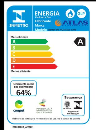 Fogão Cooktop 4 Bocas Mesa Vidro Atlas Agile Up Bivolt Imagem de Fogão Cooktop 4 Bocas Mesa Vidro Atlas Agile Up Bivolt