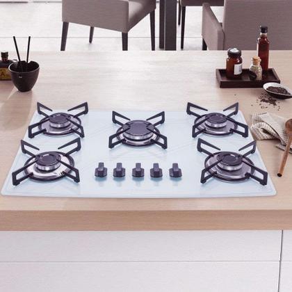 Imagem de Fogão Cooktop 5 Bocas 5Q Lines Color Branco FCB503 Safanelli