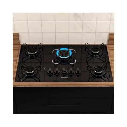 Imagem de Fogão Cooktop 5 Bocas Bivolt Preto Essencial Itatiaia