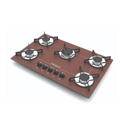 Imagem de Fogão Cooktop 5 Bocas Chamalux Tripla Chama Premium Bivolt