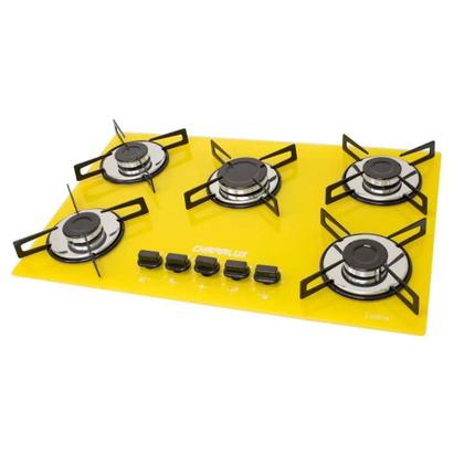 Imagem de Fogão Cooktop 5 Bocas Chamalux Tripla Chama Premium Bivolt