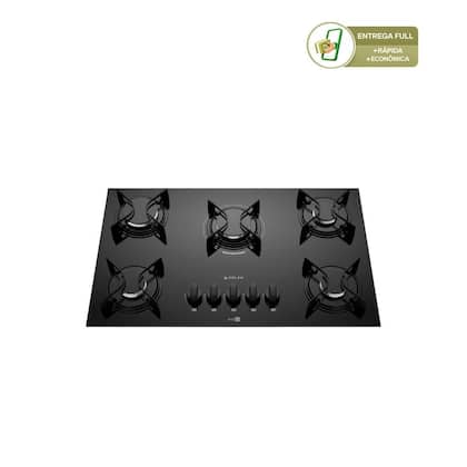 Imagem de Fogão Cooktop 5 Bocas Mesa Vidro Atlas Agile Up Preto Bivolt