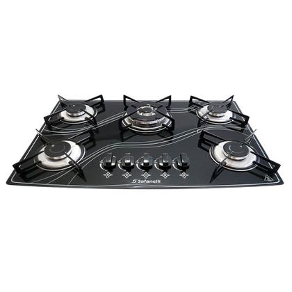 Imagem de Fogão Cooktop 5 Bocas Tripla Chama Safanelli