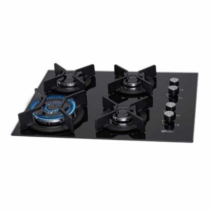 Imagem de Fogão Cooktop a Gás 4 Bocas Tripla Chama Infinity Bivolt Preto Fischer