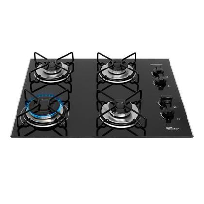 Imagem de Fogão Cooktop a Gás Fischer Fit Line 36350-102675 4 Bocas Mesa Vidro Acendimento Automático Bivolt