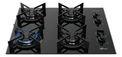Imagem de Fogão Cooktop De Embutir 4 Bocas A Gás Chama Rápida Fischer PRETO BIVOLT