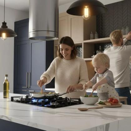 Imagem de Fogão Cooktop De Embutir 4 Bocas A Gás Chama Rápida Fischer PRETO BIVOLT