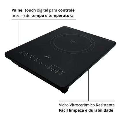 Imagem de Fogão Cooktop de Indução 1 Boca Portátil Mimo Style Aquecimento Rápido 220V