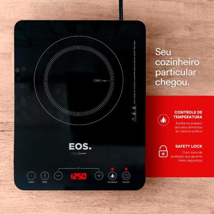 Imagem de Fogão Cooktop de Indução 1 Boca Portátil Preto 2000w Cheff Gourmet ECI01PPB Bivolt - Eos