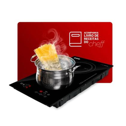 Imagem de Fogão Cooktop De Indução 2 Bocas Portátil Preto 4000W Cheff Gourmet ECI02EP 220V - EOS