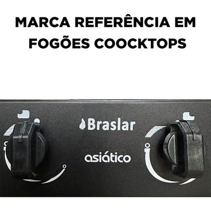 Imagem de Fogão Cooktop De Mesa Portátil A Gás 4 Bocas Braslar Bivolt