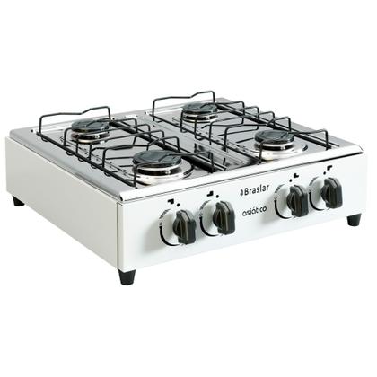 Imagem de Fogão Cooktop De Mesa Portátil A Gás 4 Bocas Braslar
