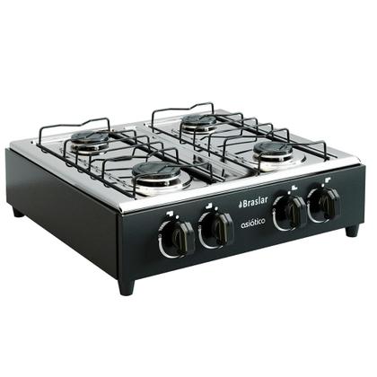 Imagem de Fogão Cooktop De Mesa Portátil A Gás 4 Bocas Braslar