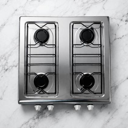 Imagem de Fogão Cooktop De Mesa Portátil A Gás 4 Bocas Braslar