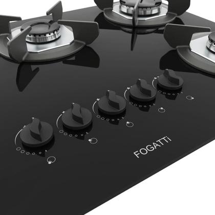 Imagem de Fogão Cooktop Elétrico 5 Bocas Mesa em Vidro - Safe - Fogatti