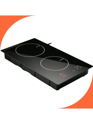 Imagem de Fogão Cooktop Elétrico Indução 3500w 2 Bocas Vitrocerâmica Culinaria Preto