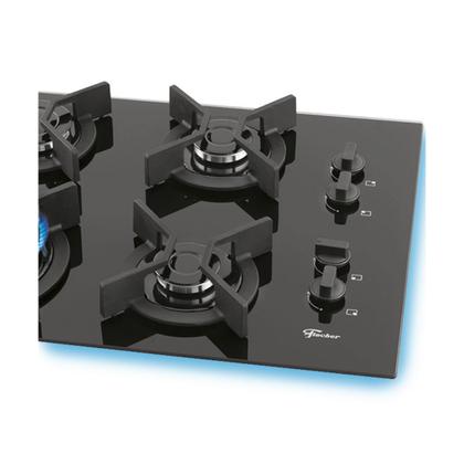 Imagem de Fogao Cooktop Fischer 4Q TC Infinity Gas Mesa Vidro Preto 26297