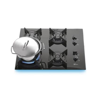 Imagem de Fogao Cooktop Fischer 4Q TC Infinity Gas Mesa Vidro Preto 26297