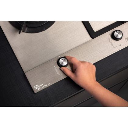 Imagem de Fogão Cooktop Fischer 5Q Platinium Gás Aço Bivolt