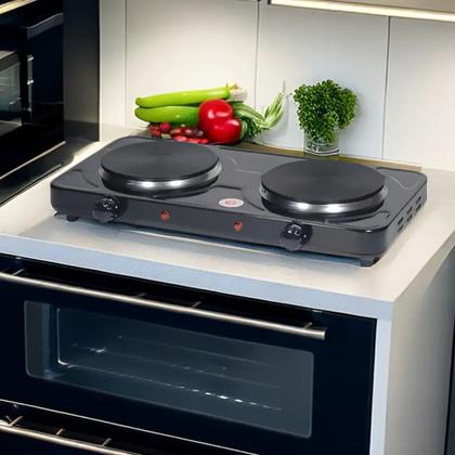 Imagem de Fogão Cooktop Fogareiro Elétrico 2 Bocas Portátil 127V Cinza