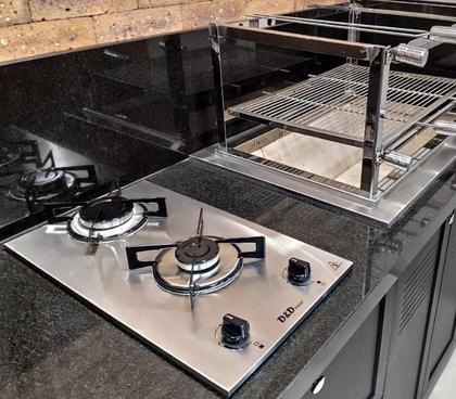Imagem de Fogão Cooktop Gás 2 bocas inox - acendimento automático