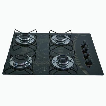 Imagem de Fogão Cooktop Gás 4 Bocas Ultra Chama 127v/220v Amadeirado Mesclado